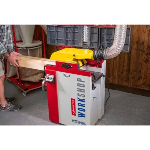 Axminster Workshop Planer Thicknesser, Spiral Block 230V, 1.5kW (AW2260S) | 026108512