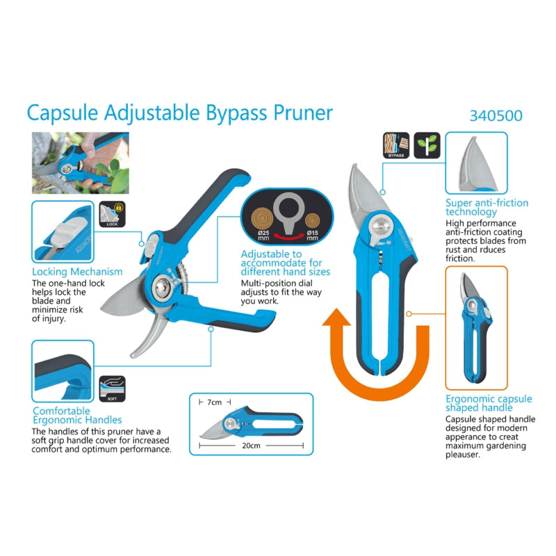Aquacraft Capsule Adjustable Bypass Secateur | AQ340500