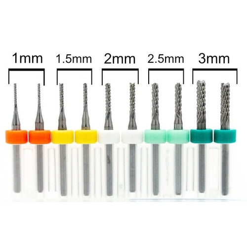 10Pc Fish Tail PCB End Mill Mixed Pack | FTL029